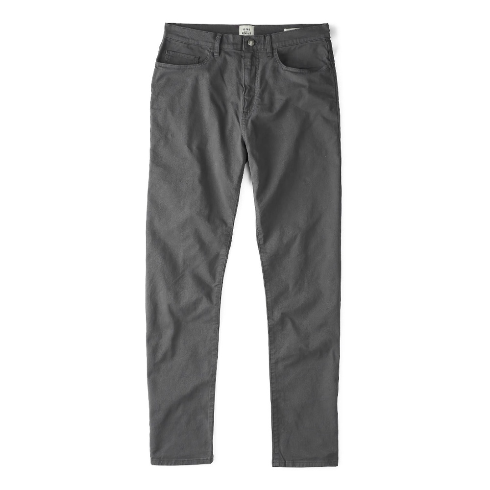 Huckberry Flint & Tinder Mens 365 Pant, Slim Fit, Size 32x30, Charcoal Gray
